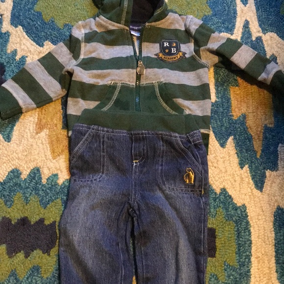 Rugged Bear hoodie Set. 6-9 months. - Picture 2 of 4